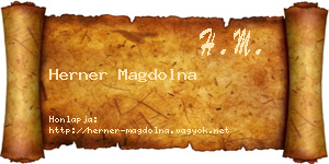 Herner Magdolna névjegykártya